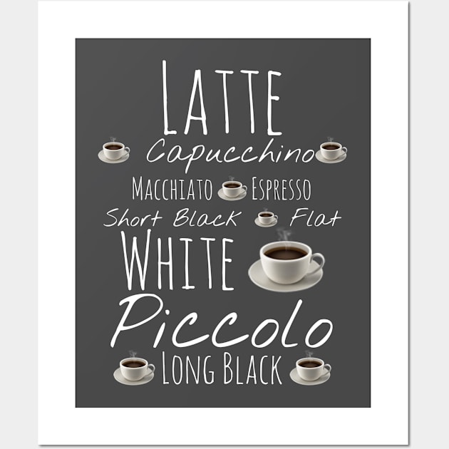 Latte, Cappuccino - all Coffee Collage Wall Art by French Nik Naks